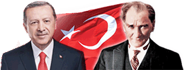 Mustafa Kemal Atatürk Bayrak Recep Tayyip Erdoğan